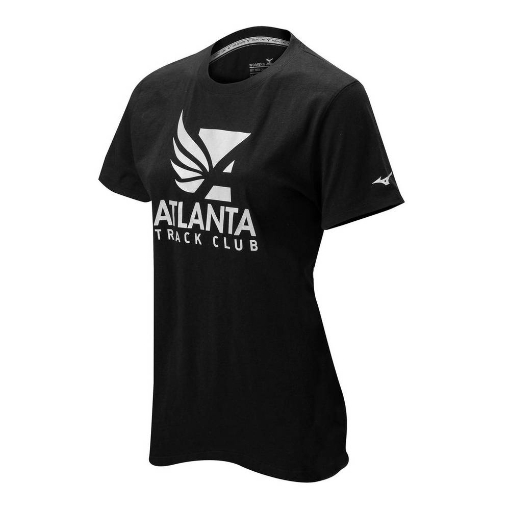 Mizuno Atlanta Track Club Sport Női Futópóló Fekete WTV980471